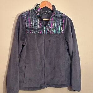 Fila Womens Retro Neon Zip-up Fleece Sweatshirt - size M